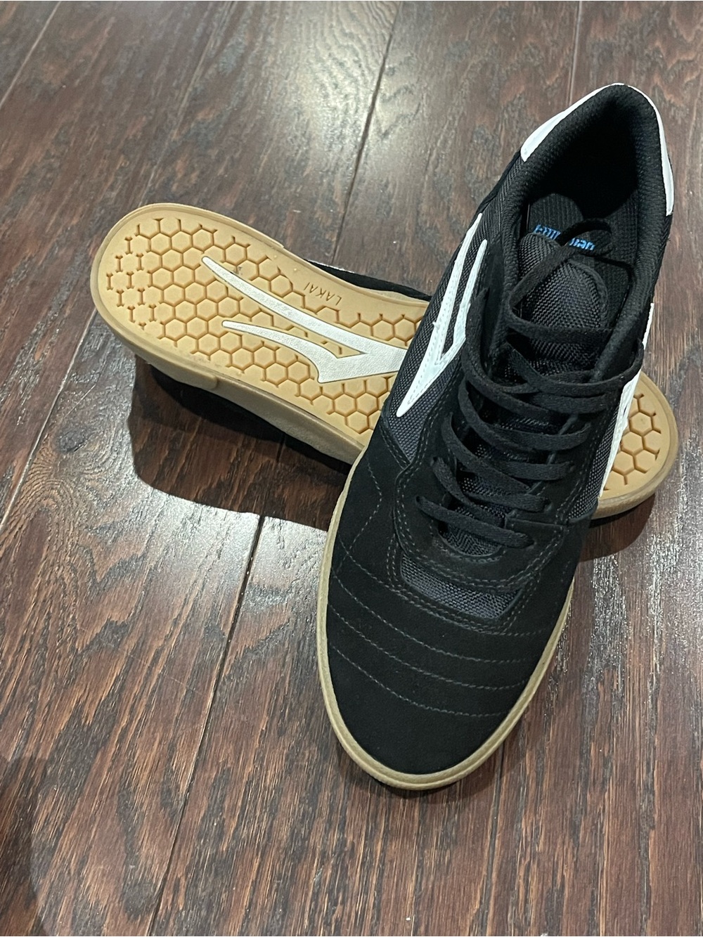 Lakai Cambridge Suede Black/Gum Sole Men Size 10 - Picture 7 of 8